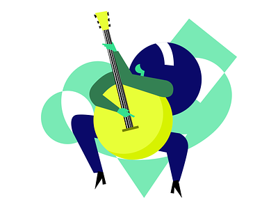 Bass Player design flat flat design illustration inkscape ui vector web