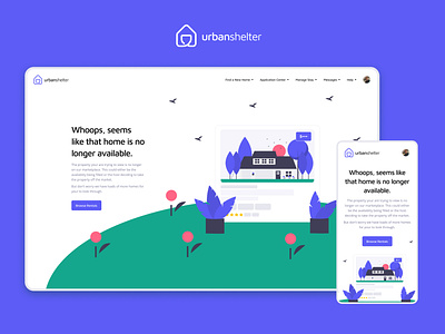 User Redirect - Page not found 404page page not found ui urbanshelter webdesign