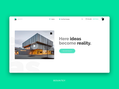 Bountey Landing Page alo the designer bountey webdesign