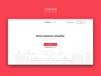 Urbanshelter2 interface landing page web webdesign