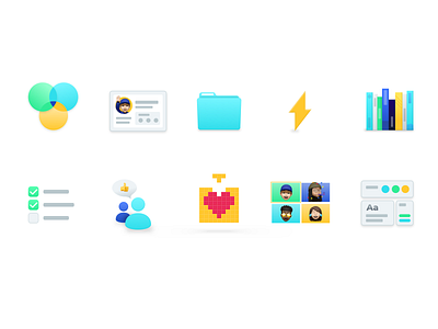 Portfolio Favorite Things Icons color colorful icons layer styles