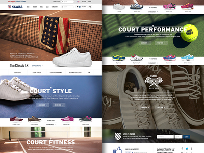 K•Swiss Homepage Design apparel big ecommerce fitness kswiss picture shoes style tennis ui webdesign