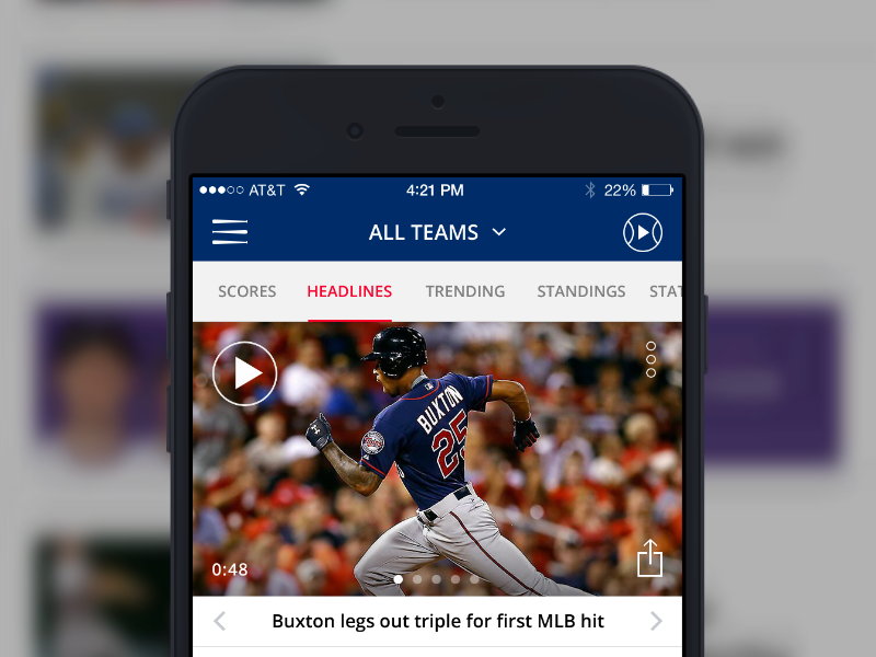 MLB At Bat Redesign by Kyle Taylor on Dribbble