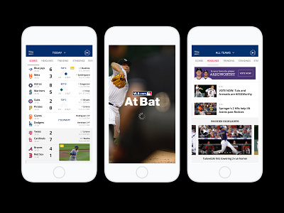 MLB At Bat Redesign app baseball redesign concept sports