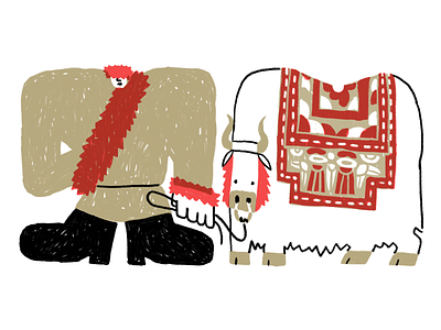 03 Bulky bulk bulky digital illustration digital painting illustraion illustrator inktober inktober2020 tibetan yak