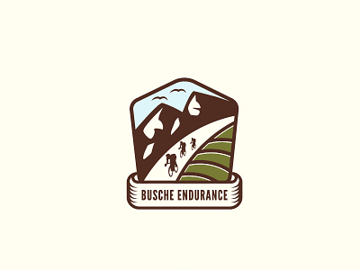 Busche Endurance cycling logo emblem logo. cycle team logo mountain cycling logo