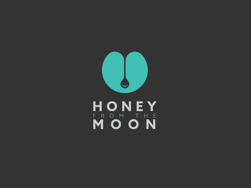 HONEY FORM THE MOON moon logo. honey from the moon
