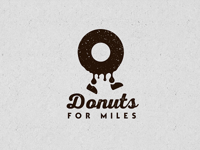 Donuts For miles donuts donuts logo donuts walking retro logo rustic logo