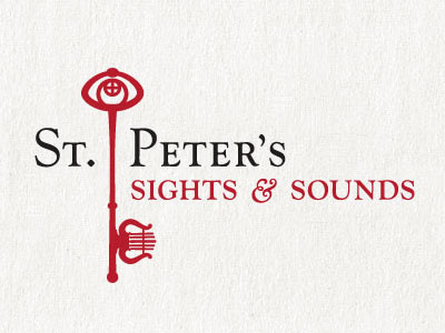 Sights & Sounds church concert eye harp key logo