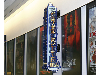 Charlotte film sign charlotte film movies neon sign