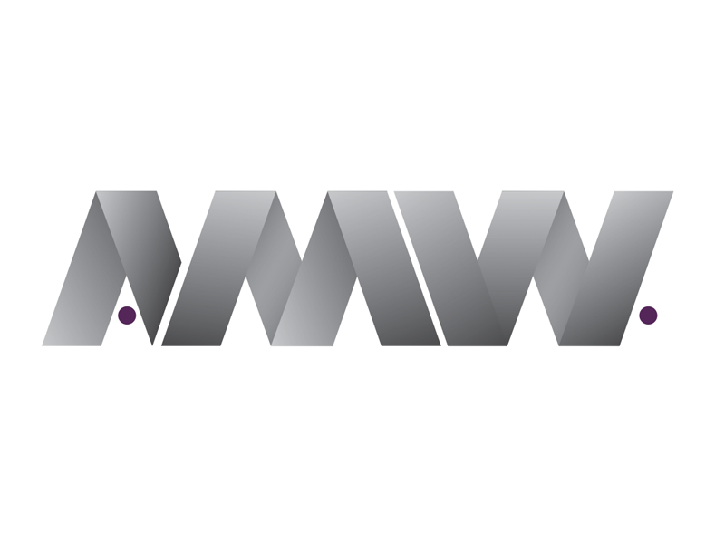 Amw letter logo design simple and modern Vector Image