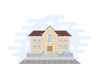 Coroner building illustration simple vector vector building