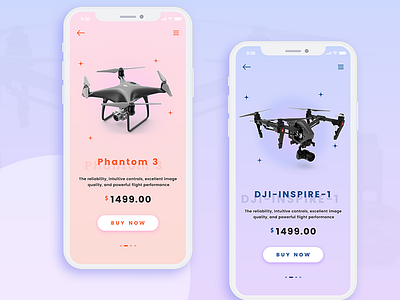 DJI Phantom Exploration android app apps design drone ecommerce ios mobile phantom product ui ux