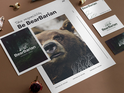 BearBarian Branding branding graphic design logo print material