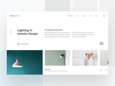 Proup Lighting Website design figma inspire interaction design lighthouse lighting ui ui ux ui design uidesign uiux user interface ux design web web design webdesign website website design webui webuiuxdesign