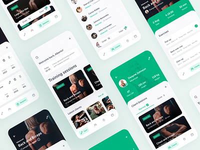 Gym Trainers App app design figma gym gym app inspire interaction design personal trainer prototype trainer trainers ui ui ux ui design uidesign uiux user interface ux design workout workout app
