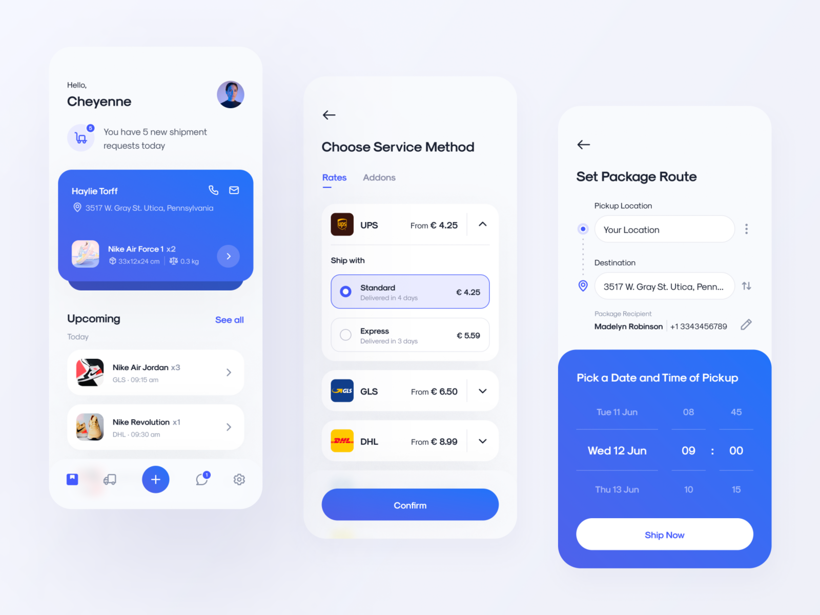 Shipping App by Alberto Macherelli for Piqo Design on Dribbble