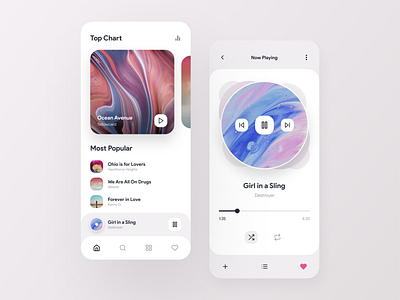 Music Player App UI app design figma flat icon inspire music music app music player music player app music player ui prototype typography ui ui ux ui design user experience user interface ux ux design