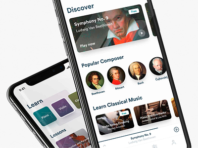 Harmony Classical Music App app app design appui classical classical music design figma inspire interaction design learning app music music app prototype ui ui design ui ux design ux ux design