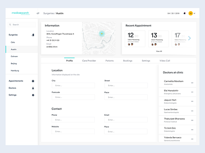 HealthCare App admin dashboard admin panel dashboard health app healthcare medical app