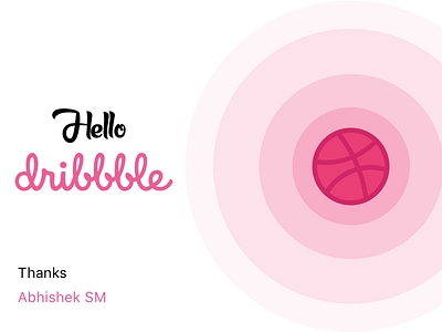 Thanks Post debut dribble first hello illustration invites shot