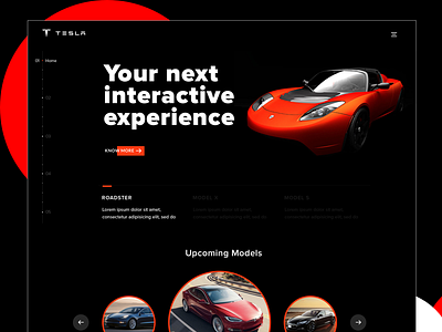 Tesla Landing Page automotive banner car clean concept design elonmusk homepage landing tesla ui web