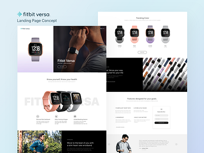 Fitbit Versa Landing Page