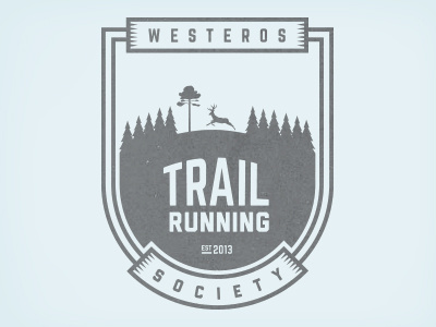 Trail running society logo running trail