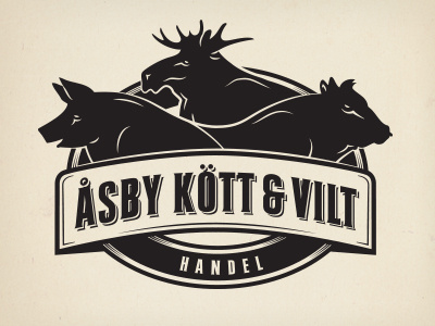 Asby Kott&Vilt butcher logotype