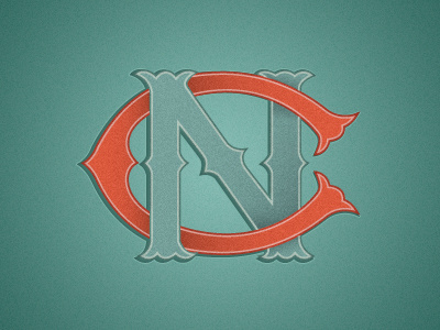 NC logo monogram retro western