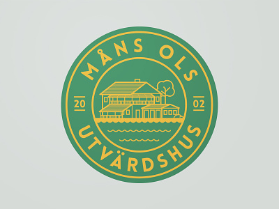 Mans-ols badge logo restaurant water