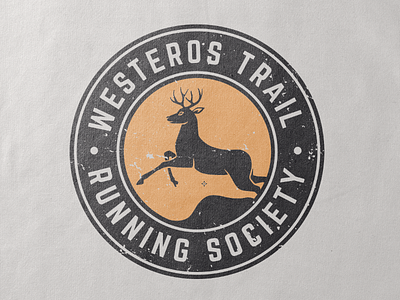 Westeros Trial Running t-shirt badge deer t shirt
