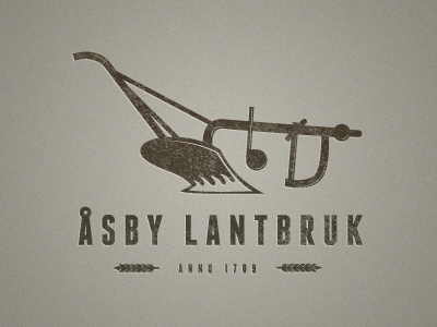 Åsby Lantbruk farm flow logo vintage wheat