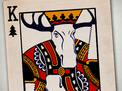 Skogens konung (King of the forest) dribbbleafton king moose playing cards