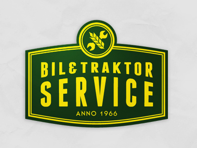 Bil&traktor farm logo vintage