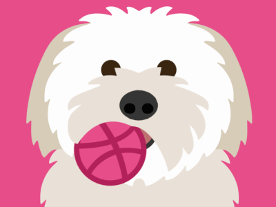 Logo in Dribbble (Logo is my dog) illustrator