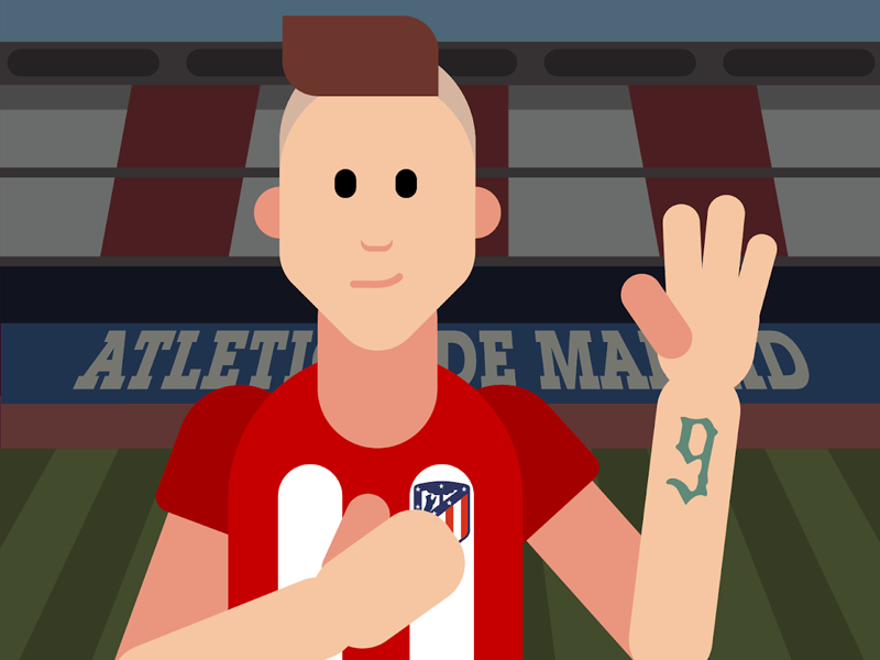 Fernando Torres atletico de madrid character el niño fernando torres illustrator vector