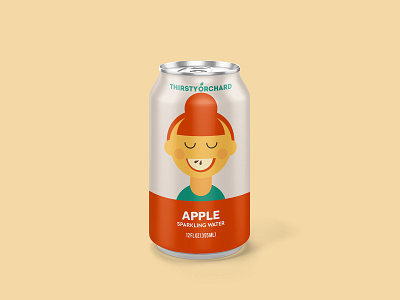 Thirsty Orchard: Apple apple apple slice beverage can drink mouth package packaging slice sparkling water