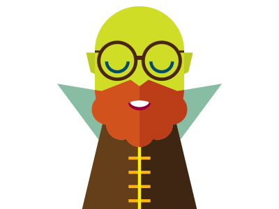 Character bald beard character glasses illustration jagnagra page84design vector