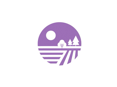 Prairie Icon canada farm icon minimal prarie trees vector