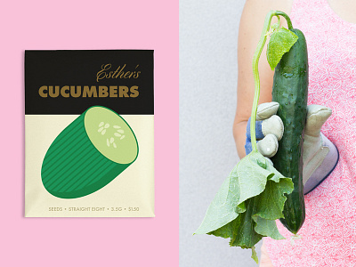 Esther's Cucumber Seeds cucumber garden seeds vector vegetables