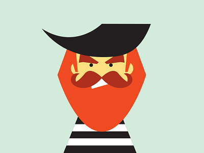 National Talk Like A Pirate Day beard illustration moustache pirate portrait