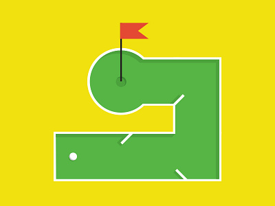 Mini Golf golf illustration minigolf minimal