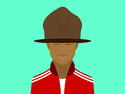 Pharrell hat hiphop illustration music pharrell pharrellwilliams portrait