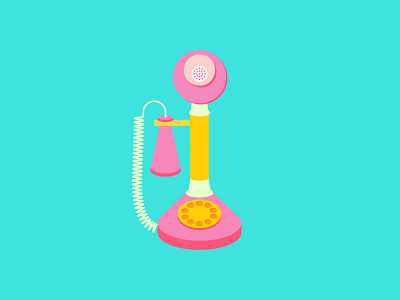Phone illustration old phone retro telephone vector