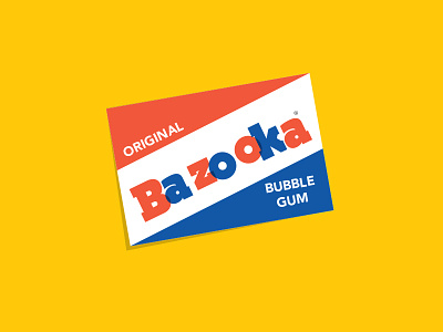 Bazooka bazooka joe bubble gum childhood gum illustration packaging retro vector