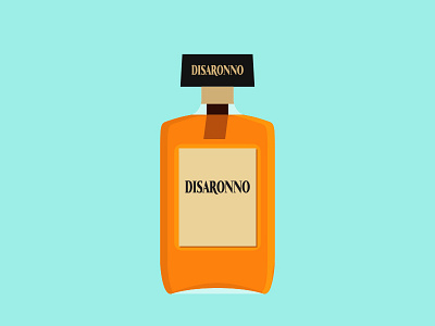 Disaronno alcohol bottle disaronno drink illustration packaging vector