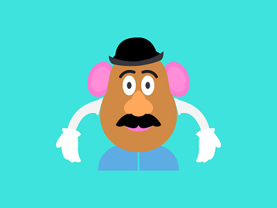 Mr Potato Head childhood hat illustration moustache mr potato head potato toy vector