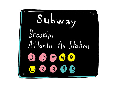 Subway hand drawn lettering new york nyc nycsubway signage subway