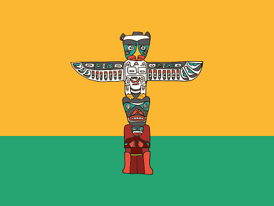 Stanley Park aboriginal canada canada 150 illustration totem poles vancouver